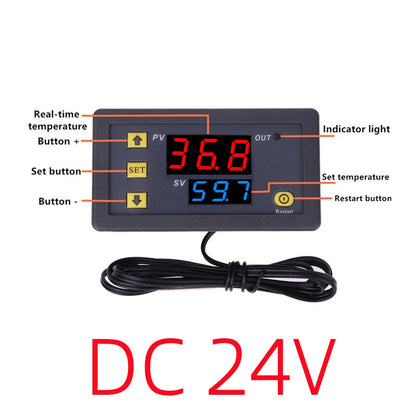 Mini controlador de temperatura digital W3230, 12 V, 24 V y 220 V, termostato, regulador de calefacción y refrigeración con sensor.
